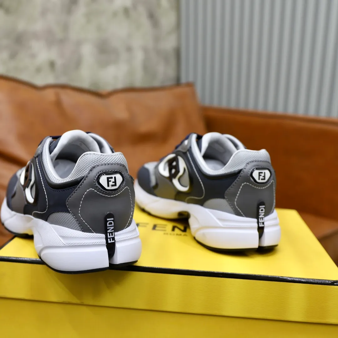 FENDI men's shoes 💰760💰 - High-end quality original items 🔍🔍🔍 casual sports shoes - Upper: 🔝 Napa calfskin, silk calfskin, brand canvas cloth, shoe body sewn with brand plastic totem - Lining: brand canvas - Outsole: ultra-light TPU foam rubber; two-color molded outsole -Ultra-high quality control and fine workmanship: outstanding (high-end, extravagance, grade) -Size: 39-44 (38, 45, can be customized)